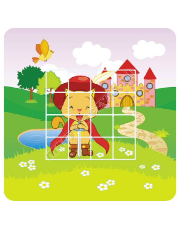 Puzzle z naklejkami. Bajki